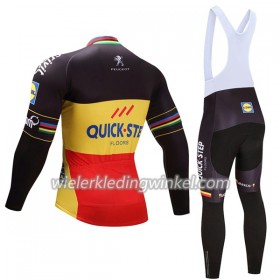 Set Fietsshirt Lange Mouw + Lange Koersbroek 2017 Quick-Step Floors N002
